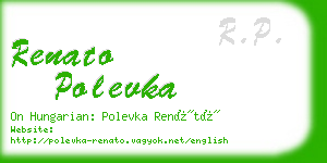 renato polevka business card